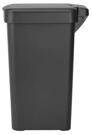 Cos de gunoi cu pedala Brabantia StepUp 1008476, 10 L, Materiale ecologice, Deschidere mare, Gri Inchis
