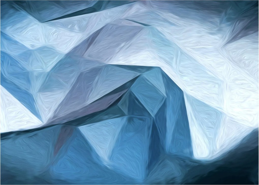 Tablou pe sticlă cu abstracție (70x50 cm)