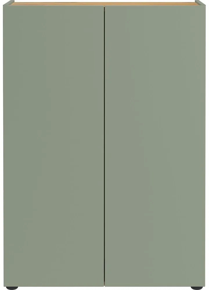 Dulap verde salvie cu aspect de lemn de stejar 74x105x33 cm Alviano – Germania