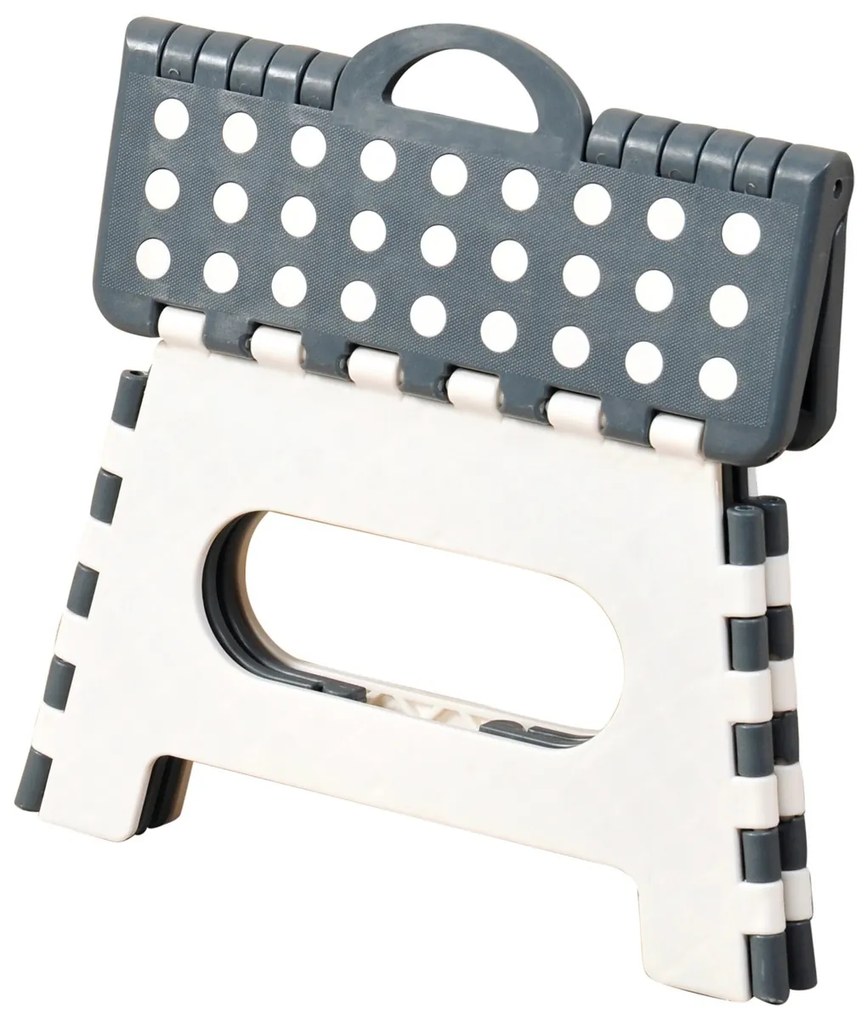 Taburet pliabil Kesper 70533, alb/gri, 35 x 22 x27 cm