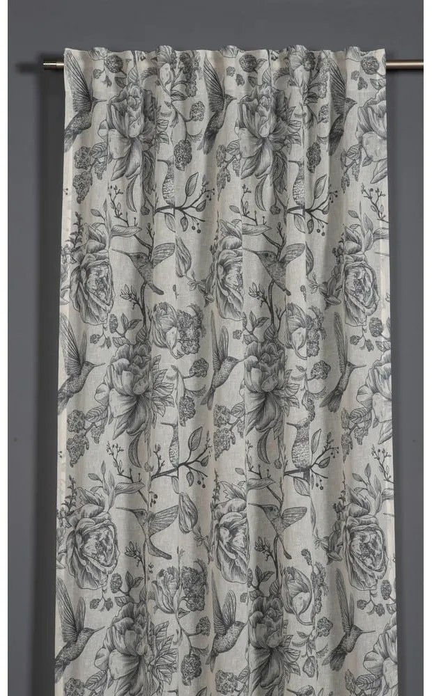 Draperie gri 135x245 cm Birds and Roses – Sehlbach