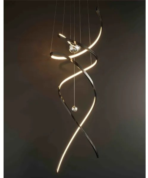 Lustră LED dimabilă pe cablu MAXLIGHT P0500D RITZ LED/100W/230V d. 60 cm CRI 90 negru