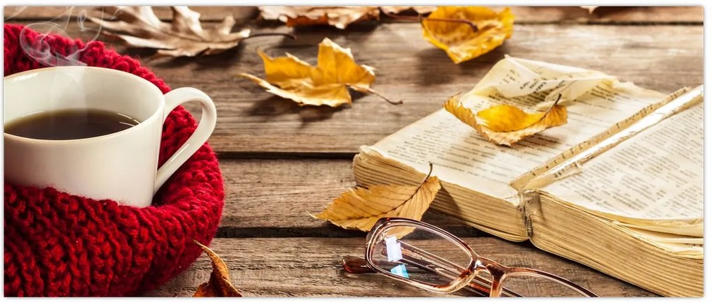 Tablou - Ceainărie de toamnă (120x50 cm)