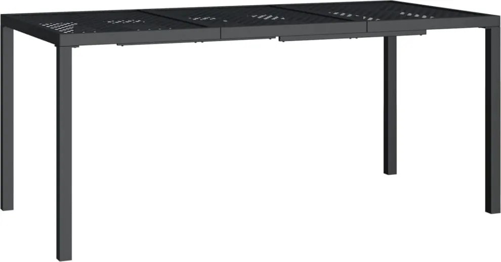 vidaXL Masă de grădină, antracit, 165x80x72 cm, oțel