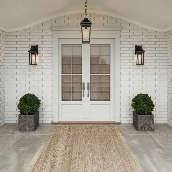 Quoizel QZ-BUCKLEY-M-MBK - Aplică de perete pentru exterior BUCKLEY M, 1xE27/40W/230V, IP44