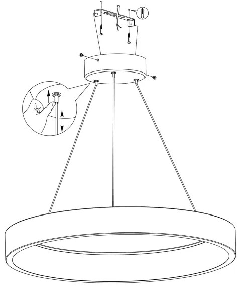 Lustră LED RGBW dimabilă pe cablu MARGHERA-Z LED/26W/230V Eglo 900068
