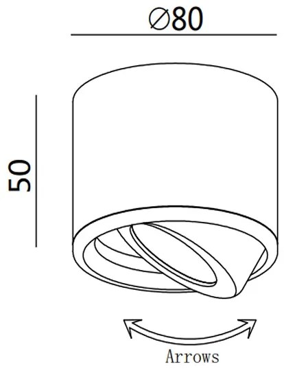 Fabas 3430/71/102 - LED Lampa spot ANZIO 1xLED/6W/230V