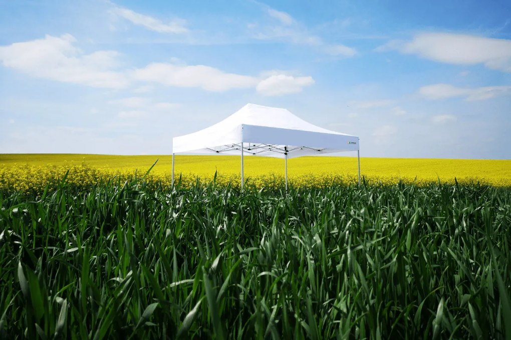 Cort promo din aluminiu 4x4 m ALU EXCLUSIVE – 3 pereți, HEX 45 mm - cu 3 pereți - Verde