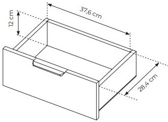 Set 2 buc. noptiere Versaccio D (Stejar scandi + Negru). 1071405