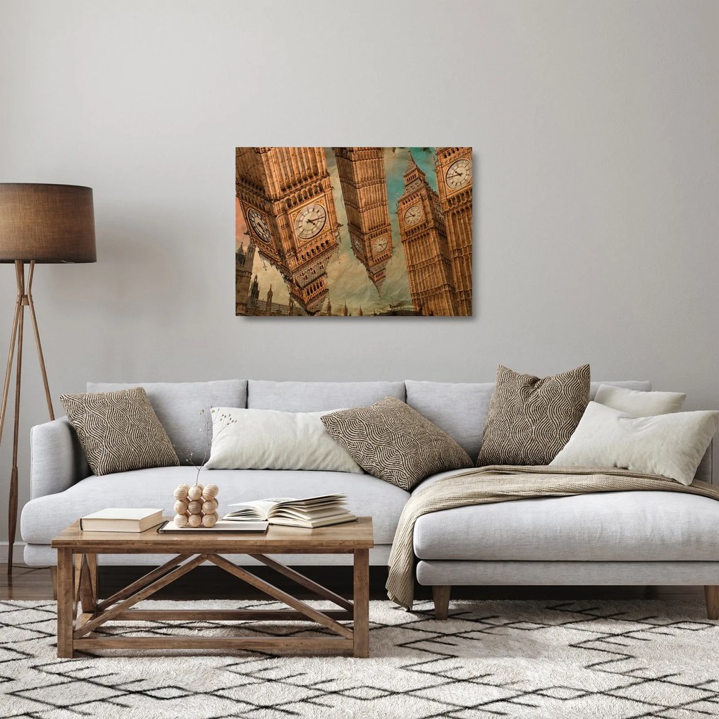 Tablou pe sticlă - Big Ben, Londra (70x50 cm)
