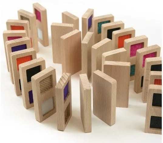JOC DOMINO DIN LEMN, DIVERSE TEXTURI - ANDREU TOYS (ANT16115)