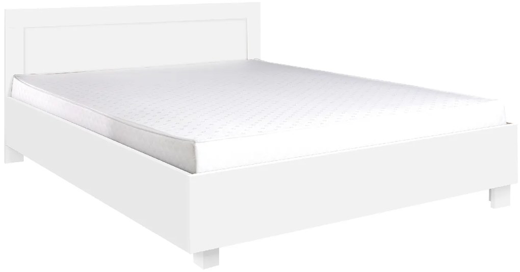 Pat matrimonial 140 cm Camber C23 (Alb) (cu somieră). 1043048
