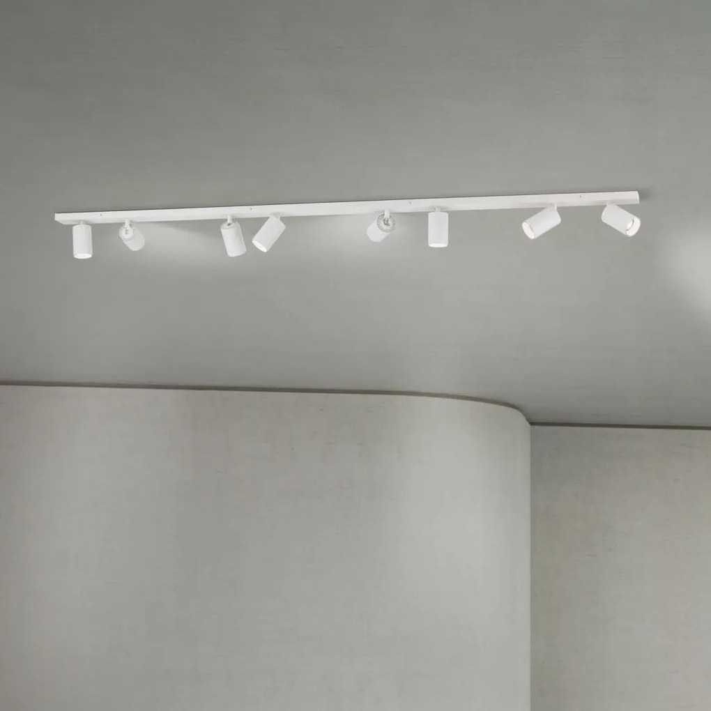 Plafoniera cu 8 Spoturi stil minimalist modern SEAN alb