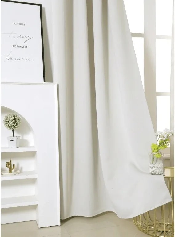 Draperie alb-crem OXFORD 140x250 cm Agatat: Inele metalice