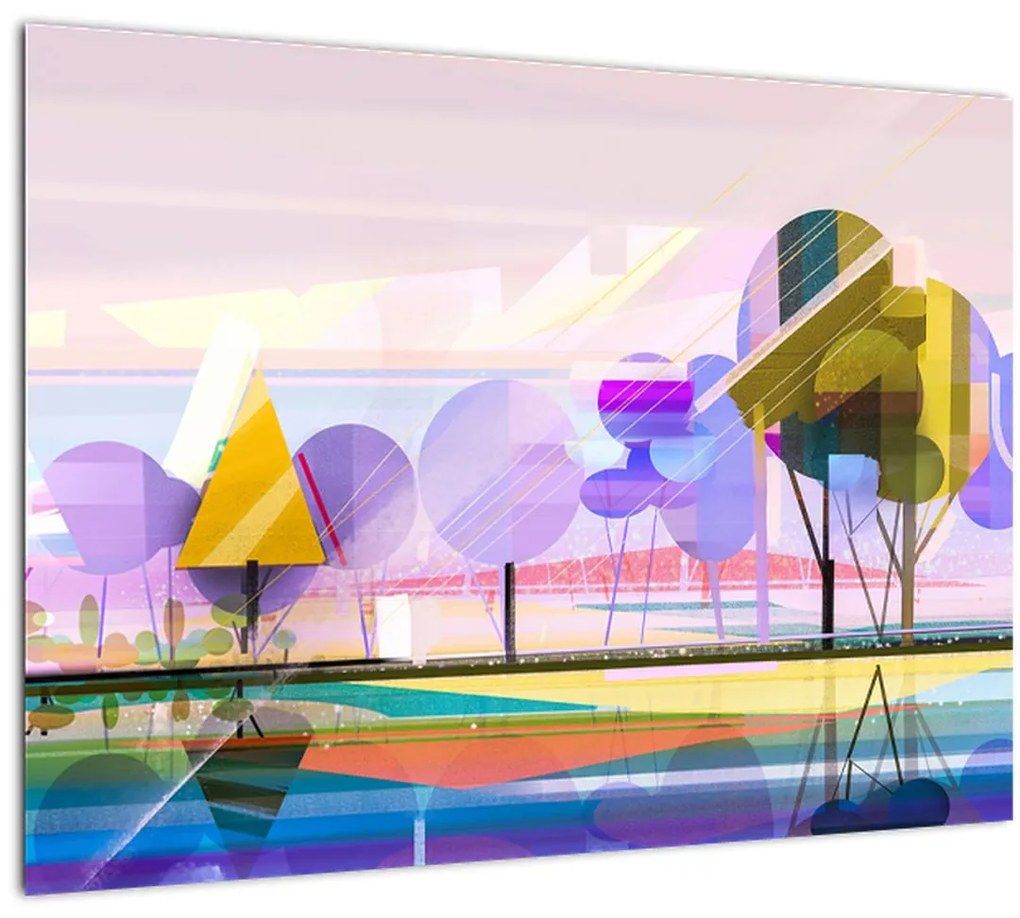 Tablou - Peisaj, abstracție (70x50 cm)