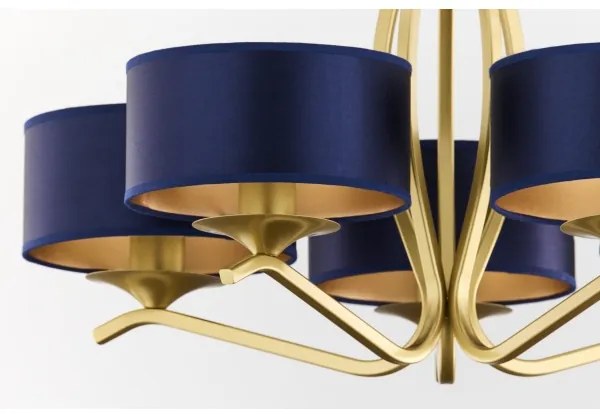 Jupiter 2114 - Candelabru pe tijă KASZMIR 5xE27/15W/230V albastru/auriu
