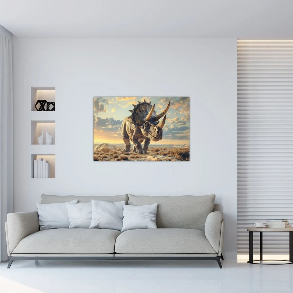 Tablou - Triceratops (90x60 cm)