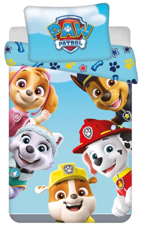 Patrula Cățelușilor Set de lenjerie pentru copii Team 100×135cm, 40×60 cm