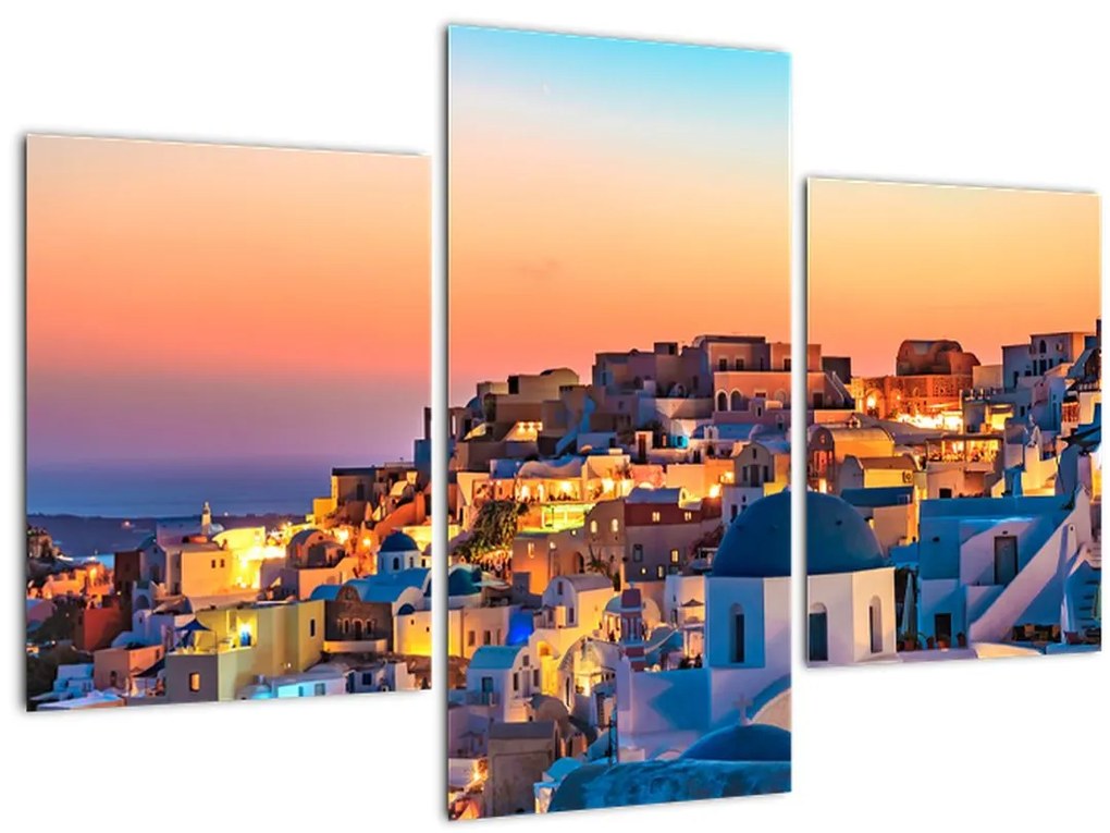 Tablou - Santorini în amurg (90x60 cm)