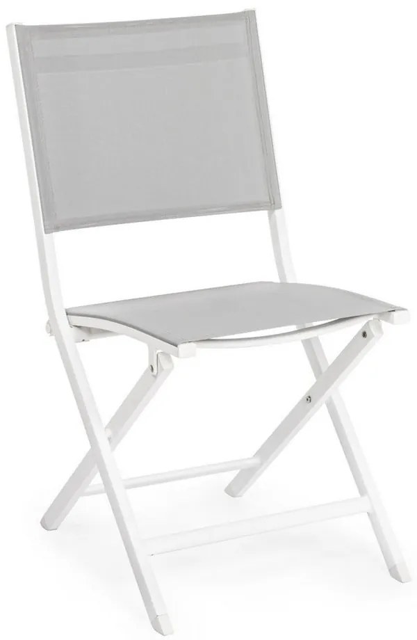 Scaun de grădină alb din metal Elin – Bizzotto