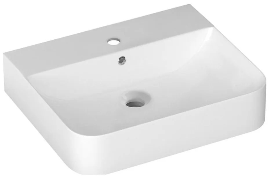 Isvea - Lavoar pentru blat/suspendat SOTT AQUA 60,5x50 cm ceramică/alb