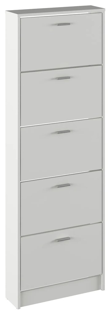 Dulap pantofi, 5 rafturi, alb, MOBI 15