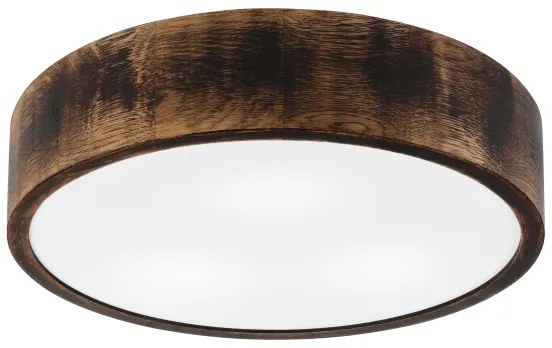 Plafonieră baie OAK SMOKY 3xE27/15W/230V IP54, 37,5 cm, stejar maro