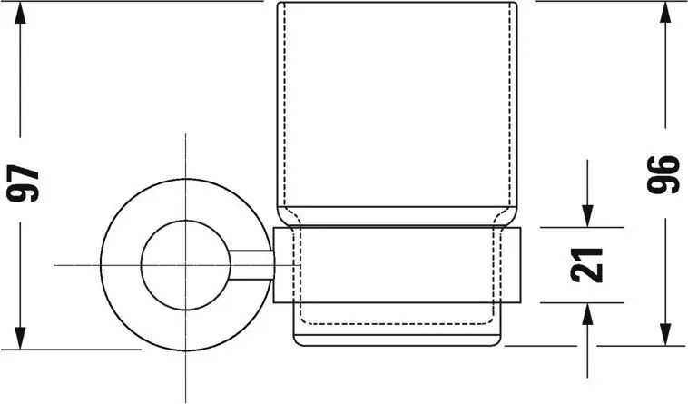 Duravit D-Code Pahar, dreapta