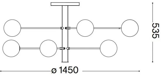 Lustră LED pe tijă Ideal Lux COSMOPOLITAN 12xG9/3W/230V