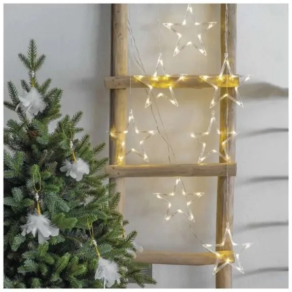 Perdea LED de Crăciun 70xLED/3,6W 567x125 cm alb cald