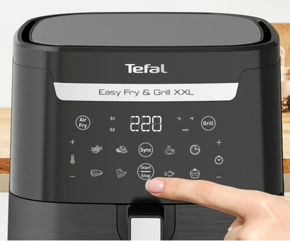 Air fryer negru Easy Fry &amp; Grill XXL EY801815 – Tefal