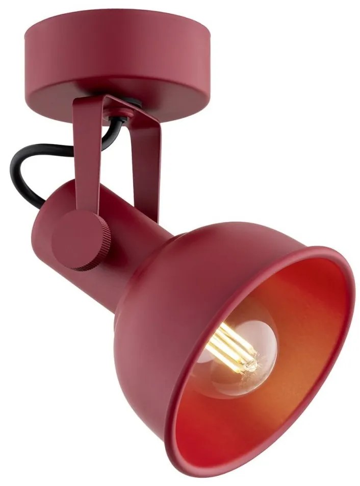 Aplica de perete / tavan cu spot directionabil design modern Lenora rosu
