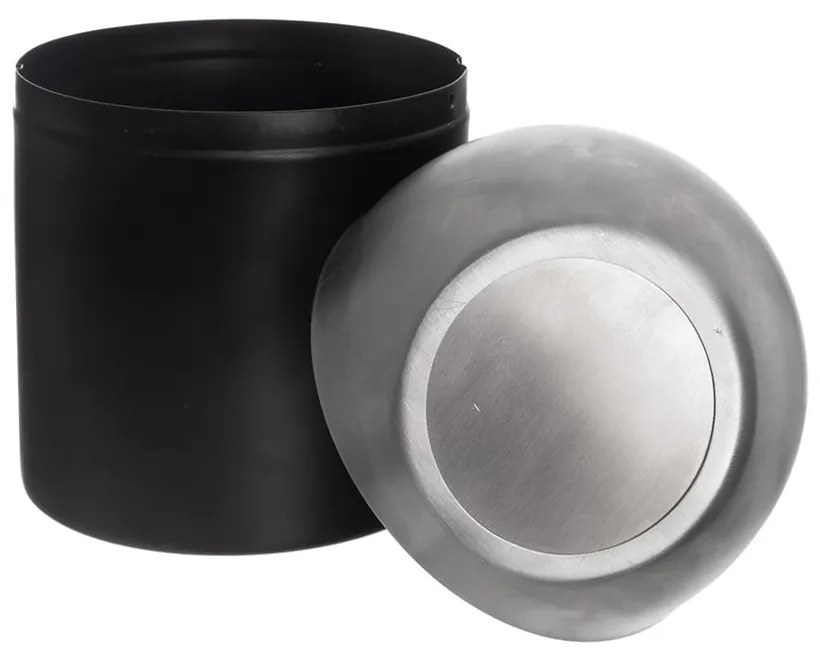 Coș de gunoi negru din oțel inoxidabil 1,2 l BLACK – Orion