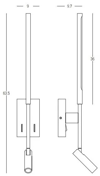 Aplica LED de perete stil minimalist Mija alba