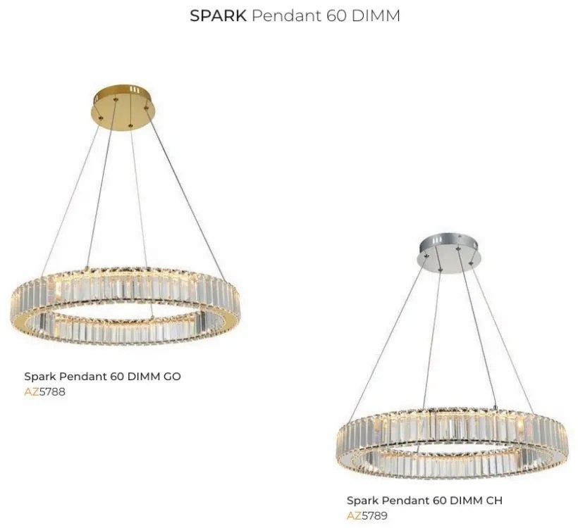 Lustra suspendata LED SPARK 60 DIMM GO