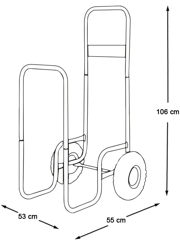 Carucior transport lemne