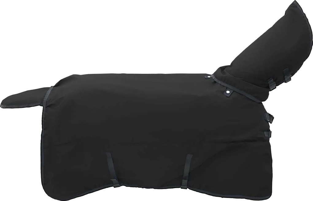 vidaXL Pătură pentru cai Verde închis și negru 165 cm Poliester