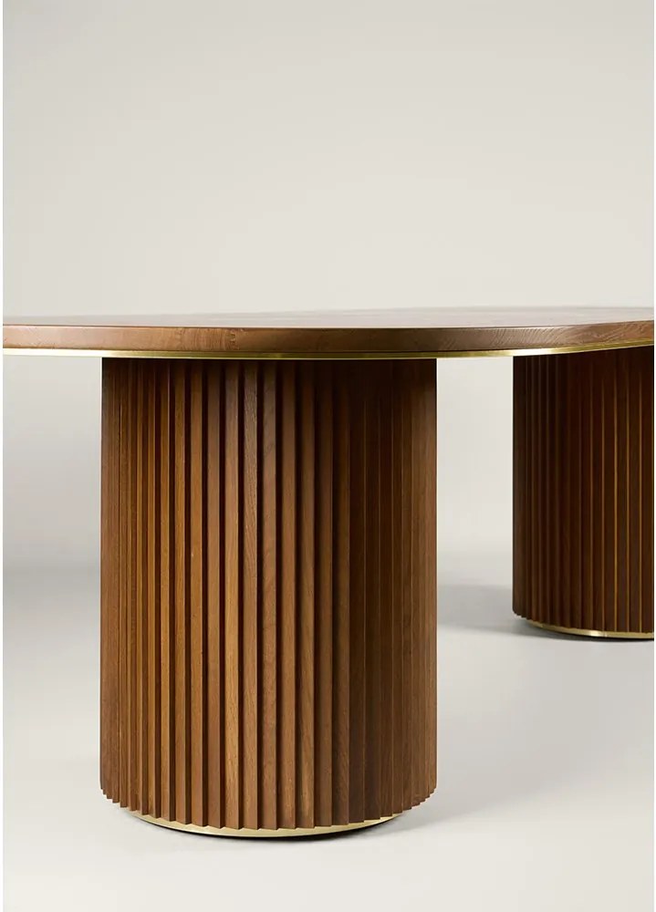 Masă lemn masiv de dining The Donald 300/, 240 × 110 × 75 cm - 300×110×75
