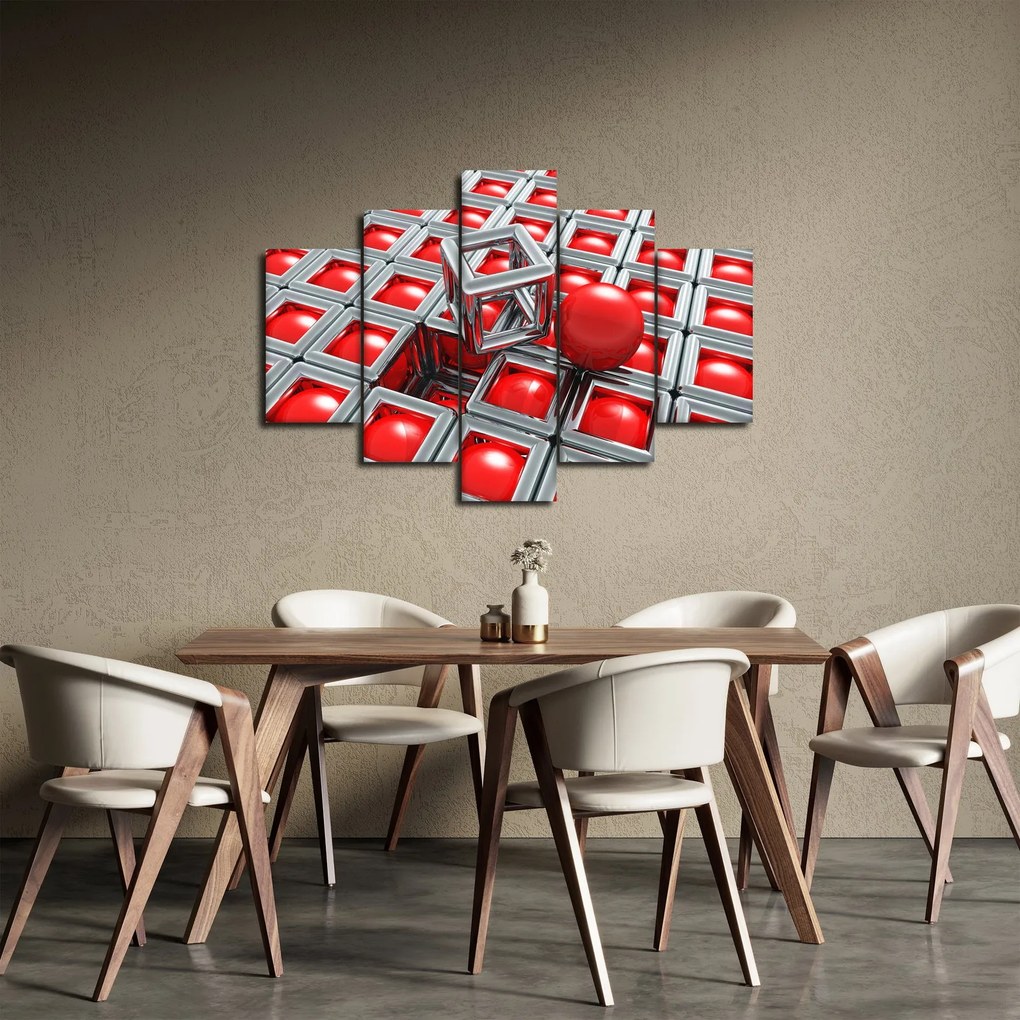 Tablou - Abstract metalic 3D (150x105 cm)