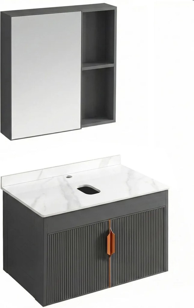 Set de mobilier de baie cu blat Modo 60cm Grey