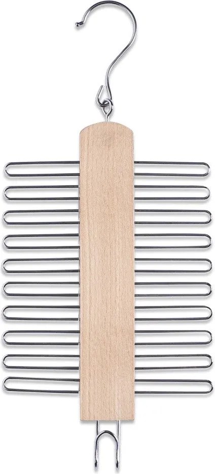 Suport cravate 20 carlige, Bej, 40x17 cm, Zeller