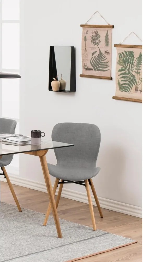 Set 2 scaune Actona Batilda, gri deschis