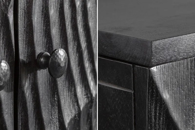 Bar din lemn de mango Scorpion 140cm, negru