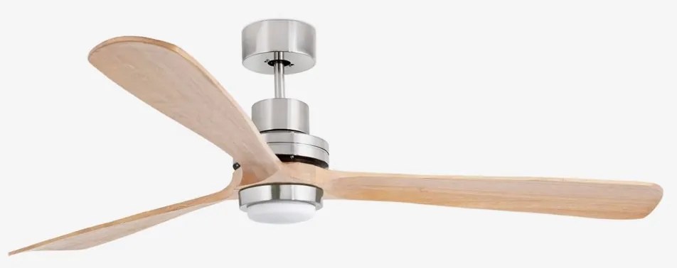 Lustra cu Ventilator si telecomanda LANTAU XL DC LED nickel/lemn pin