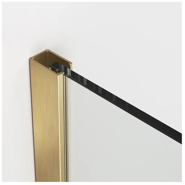 Paravan de dus tip Walk-in auriu periat SanSwiss Easy STR4P 90x200 cm