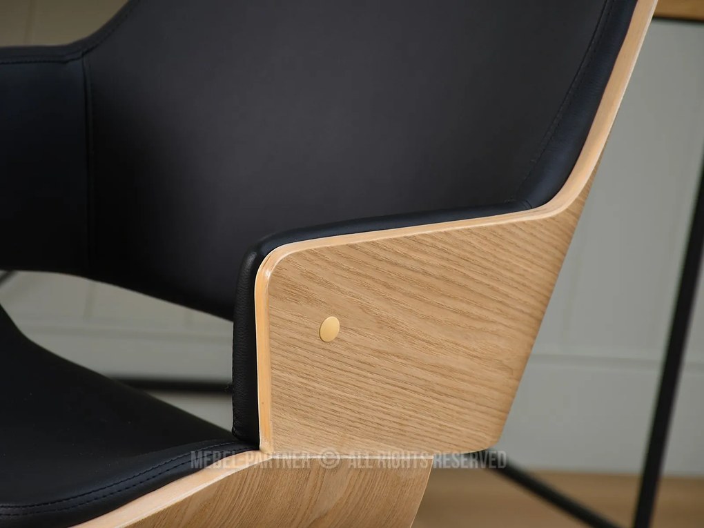 Scaun Oscaro (stejar negru + negru). 1110528