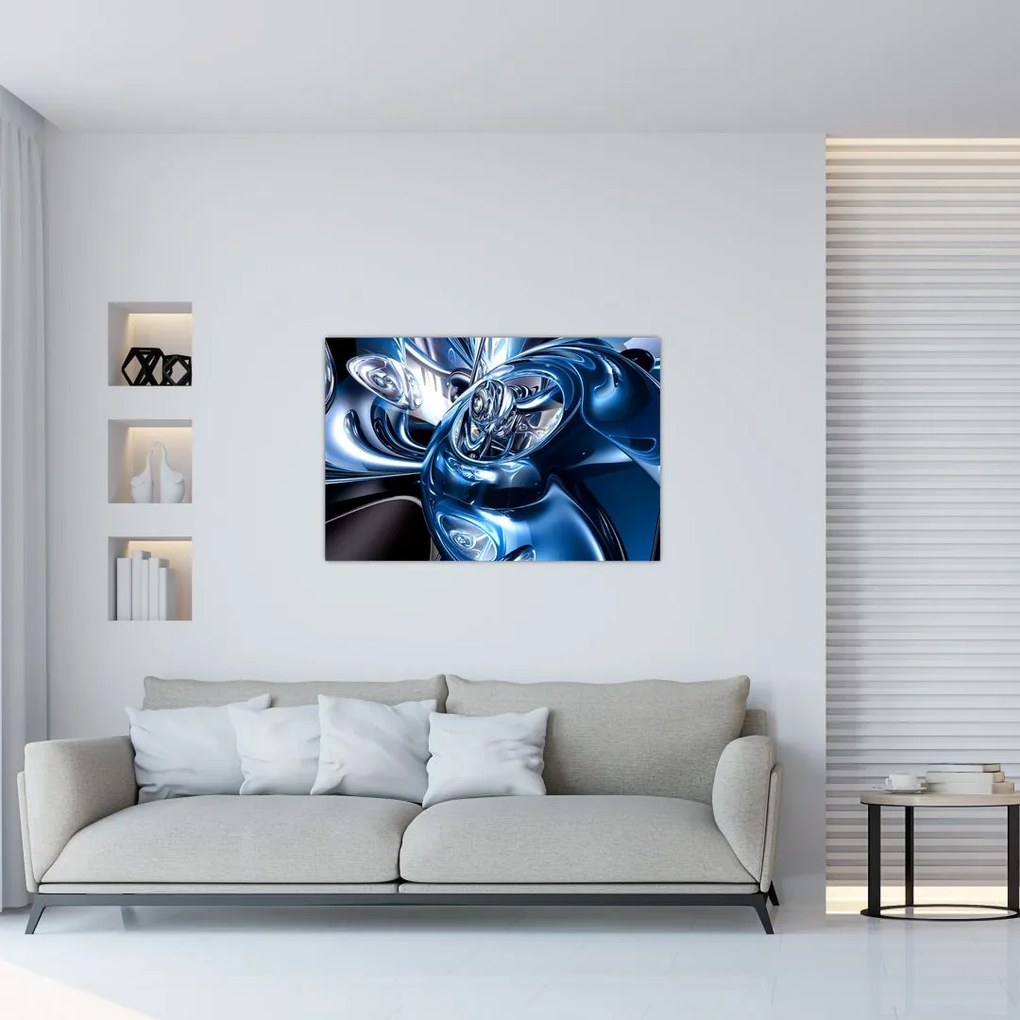 Tablou cu abstracție - cercuri (90x60 cm)