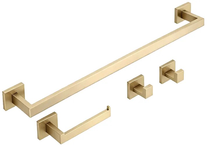 Set accesorii pentru baie Rio auriu periat 4 piese