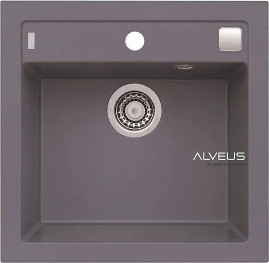 Chiuveta compozit Alveus Formic 20 Steel gri metalizat 52x51 cm