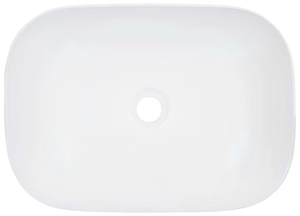 Chiuveta de baie, alb, 45,5 x 32 x 13 cm, ceramica Alb